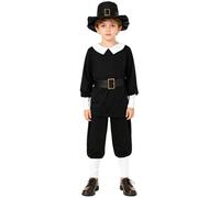 Freebily Disfraz Colonial Para Niños Traje De Charro Mariachi Niños Disfraz De Pionero Colonial Traje De Época Pobre Para Carnaval Halloween Negro 10-12 años