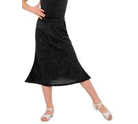 Freebily Falda Metálica De Danza para Niñas Faldas con Lentejuelas Acampanada De Cintura Alta Ropa De Fiesta Cumpleaños Negro 5-6 años