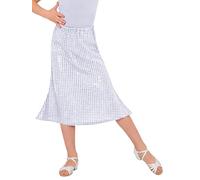 Freebily Falda Metálica De Danza para Niñas Faldas con Lentejuelas Acampanada De Cintura Alta Ropa De Fiesta Cumpleaños Plateado 2-3 años