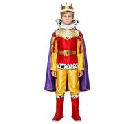 Freebily Niños Conjunto Disfraz Príncipe Real Con Accesorios Traje Libro Cuentos Rojo Amarillo A 10-11 años