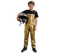 Freebily Niños Faldones Motocicleta Conjunto Equipamiento Motocross Pantalones Moto Cross Traje Triatlón Velocistas Oro 11-12 años