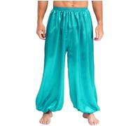 Freebily Pantalones De Harén De Danza del Vientre para Hombre Disfraz De Danza árabe India Pantalones Sueltos para Cosplay