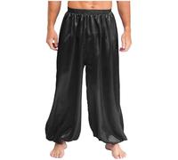 Freebily Pantalones De Harén De Danza del Vientre para Hombre Disfraz De Danza árabe India Pantalones Sueltos para Cosplay