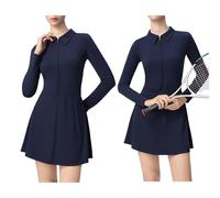 Freebily Ropa Integral Femenina Ligera Transpirable Manga Larga para Práctica Golf Y Tenis Azul Marino S