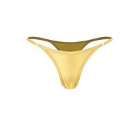 Freebily Tanga Micro Mujer Lencería Erótica Cintura Baja Mini G-String Thong Bikini Briefs T-Back Sexy Dorado A L