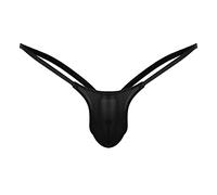 Freebily Tanga Slip de Malla Respirable Sexy para Hombres Calzoncillos Triángulo Ropa Interior Sexual Briefs Cintura Baja Adultos Negro A L