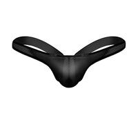 Freebily Tanga Slip de Malla Respirable Sexy para Hombres Calzoncillos Triángulo Ropa Interior Sexual Briefs Cintura Baja Adultos Negro L