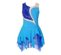 Freebily Vestido de Danza Ballet para Niña sin Manga Maillot con Falda Ballet Maillot de Gimnasia Rítmica Patinaje Competición Traje de Baile Z Azul 6 años