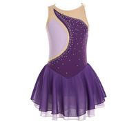 Freebily Vestido de Danza Ballet para Niña sin Manga Maillot con Falda Ballet Maillot de Gimnasia Rítmica Patinaje Competición Traje de Baile S Morado 12 años