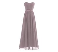 Freebily Vestido Largo Elegante para Mujer Vestido de Noche Fiesta Mujer Chica Vestido Gasa Fiesta Cóctel Graduación Boda Ceremonia Mujer Dusty Morado 36