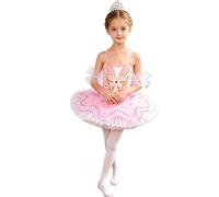 Freebily Vestido Tutú Bailarina Niñas Leotardo De Ballet Body Clásico Bailar Actuación En El Escenario Rosa 5-6 años
