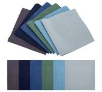 FREEBLOSS 12 piezas de tela Sashiko cuadrados de tela 100% algodón natural para accesorios de colcha, patchwork, costura, decoración del hogar, 6 colores sólidos