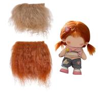 FREEBLOSS 2 pelucas rizadas para muñecas de 5,917,09 cm, 2 (6) cm (4) estilos, autoadhesivas, manualidades para el cabello, suministros de arte para hacer muñecas y pelucas de figuras