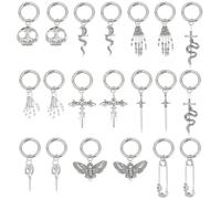 FREEBLOSS 20 dijes para botas, cadenas de zapatos de aleación para zapatos, joyería para tenis, decoración de zapatos de aleación, dijes de cadena para botas, zapatos para tu amigo, familia, fiesta de
