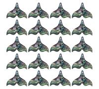 FREEBLOSS 20 piezas Abalone acrílico cola de sirena colgantes de cola de pez para collar pendientes fabricación de joyas perlas océano encantos