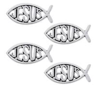 FREEBLOSS 4 broches de pescado de tono plateado, pin esmaltado para mujer, broche de animales marinos para hombres, pines de peces de dibujos animados para regalo