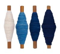 FREEBLOSS 4 Color 153 Yardas Sashiko Hilo de Bordar de Algodón Acolchado y bordado japonés Sashiko Accesorios Hilo de coser Hilo Sashiko Hilo teñido azul