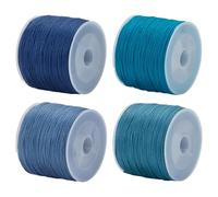 FREEBLOSS 4 hilos Sashiko de 100 m x 4 colores de algodón azul suministros de hilo de bordado para bordado japonés Sashiko kit de bordado y bordado