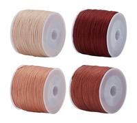 FREEBLOSS 4 hilos Sashiko de 100 m x 4 colores de algodón marrón para bordar japonés Sashiko Kit de bordado y bordado