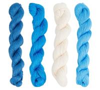 FREEBLOSS 4 madejas de hilo Sashiko de 100 metros x 4 colores de algodón japonés para acolchado y bordado