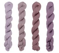 FREEBLOSS 4 madejas de hilo Sashiko Sashiko, 4 hilos de algodón puro de 100 m, hilo de coser japonés, kit de costura para acolchado y bordado, suministros de 4 colores morados