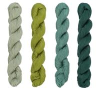 FREEBLOSS 4 madejas de hilo Sashiko Sashiko de 100 m x 4 colores de algodón puro para bordar, hilo de coser japonés, suministros para acolchado y bordado, verde oscuro
