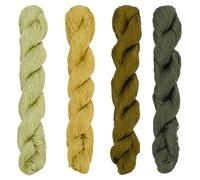 FREEBLOSS 4 madejas de hilo Sashiko Sashiko de 100 m x 4 colores de algodón puro para bordar, hilo de coser japonés, suministros para acolchado y bordado, color verde