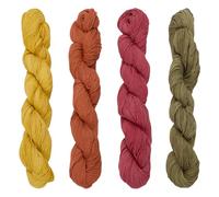 FREEBLOSS 4 piezas de hilo de coser Sashiko 120 yardas x 4 colores de algodón teñido natural hilo de bordado japonés acolchado y bordado Sashiko Kit Accesorios