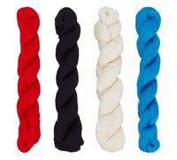 FREEBLOSS 4 piezas de hilo Sashiko en 4 colores Madeja Sashiko 4 x 100 m hilo de bordar de algodón puro hilo sashiko japonés para acolchar y bordar, kit Sashiko suministros