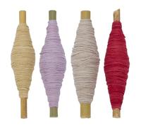 FREEBLOSS 4 piezas Sashiko hilo Sashiko hebra 35 yardas * 4 colores hilo de coser algodón bordado hilo de coser japonés acolchado y bordado Sashiko Set accesorios en colores caramelo