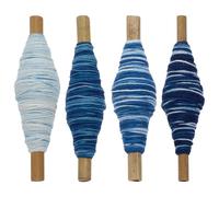 FREEBLOSS 4 piezas Sashiko hilo Sashiko hebra 35 yardas * 4 colores hilo de coser hilo de algodón bordado japonés acolchado y bordado Sashiko Kit Accesorios Azul mezclado