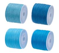 FREEBLOSS 4 piezas Sashiko hilo Sashiko hilo 110 metros * 4 colores azul algodón bordado hilo japonés acolchado y bordado Sashiko Kit Accesorios