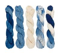 FREEBLOSS 5 Piezas Sashiko Hilo de Bordar de Algodón Japonés Quilt y Stick Set Accesorios 110 Yardas * 5 Colores