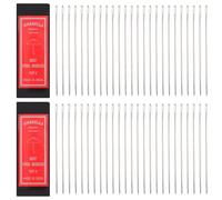 FREEBLOSS 50 agujas de coser Sashiko de acero al carbono de 7,4 cm para proyectos de manualidades y arte, juego de agujas de coser de ojo grande con estuche de plástico, 0.04 pulgadas de grosor