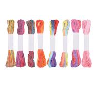 FREEBLOSS 8 piezas Sashiko Hilo Sashiko Strang 8 x 20 m Hilo de Bordar de Algodón Puro Hilo de Coser Japonés Quilt Y Stick Kit de Costura Accesorios 8 Colores Rojos Mezclados