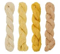 FREEBLOSS Hilo Sashiko de 4 piezas, 100 m x 4 colores, hilo de bordar de algodón de 3 hilos, hilos de bordado amarillo, colcha japonesa e hilo de coser para kit Sashiko Accesorios