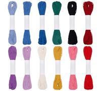 FREEBLOSS Hilo Sashiko Sashiko, 12 colores, 262 yardas, madeja de algodón para bordar, hilo japonés para acolchado y bordado, suministros de hilo de coser Sashiko