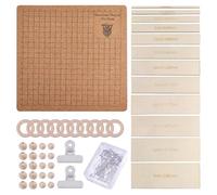 FREEBLOSS Juego de tablas de macramé de 8 x 8 pulgadas con herramienta de separación de tejido, tabla de madera y alfileres con 10 llaveros para trenzar kits de macramé para adultos y principiantes
