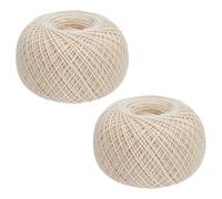 FREEBLOSS Sashiko Hilo de bordar de 300 m, 100% algodón, color blanco, 4 hebras, para coser