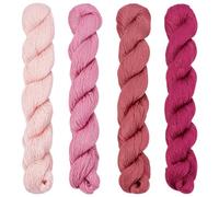 FREEBLOSS Sashiko Hilo Sashiko, 4 unidades, 100 m x 4 colores (púrpura), hilo de bordar de algodón, para colchas japonesas, juego de accesorios para hilo de coser