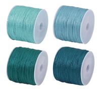 FREEBLOSS Sashiko Thread Sashiko - Madeja de hilo de coser japonés, 110 yardas x 4 colores, algodón azul, kit de costura para bordado y bordado