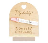 FREEBLOSS Señal de madera para indicar el embarazo. Indicador de embarazo para papá. Ideas para el anuncio del bebé para el marido. Cartel de madera para el nuevo papá. Mi papá