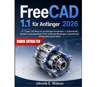 FreeCAD 1.1 für Anfänger 2026: In 7 Tagen: 2D-Skizze zur druckfertigen Konstruktion - professionelle Modelle, kundenspezifische Teile, funktionale Baugruppen, parametrische 3D-Modellierung für Maker