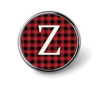 Freecustom Alfileres esmaltados con monograma inicial H, pines del alfabeto, búfalo, a cuadros, una sola letra, apellido, mochila, pines clásicos, monograma, accesorios para mujeres y niñas, Set of 5