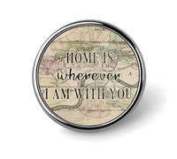 Freecustom Alfileres esmaltados con texto en inglés "And I Think To Myself What A Wonderful World" para mochilas, vintage, mapa, viajes, jeans, refranes, letras, botones, alfileres, juego moderno para