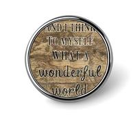 Freecustom And I Think To Myself What A Wonderful World - Paquete de pines cristianos para mochilas, botones de viaje rústicos para jeans, pines de solapa clásicos para mujeres, niñas y niños, Set of