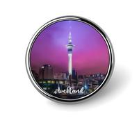 Freecustom Atlanta - Juego de alfileres de paisaje, regalo de viaje, alfileres de sombrero de ciudad, recuerdo, rascacielos, mochila, alfileres novedosos del parque nacional, horizonte de edificio