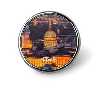 Freecustom Atlanta - Juego de alfileres de paisaje, regalo de viaje, alfileres de sombrero de ciudad, recuerdo, rascacielos, mochila, alfileres novedosos del parque nacional, horizonte de edificio