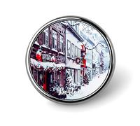 Freecustom Atlanta - Juego de alfileres de paisaje, regalo de viaje, alfileres de sombrero de ciudad, recuerdo, rascacielos, mochila, alfileres novedosos del parque nacional, horizonte de edificio