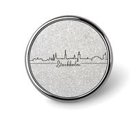 Freecustom Corea del Sur Seúl Skyline Pin Pack State Town Esmalte Pin Sombrero de campo Pin Nombre de la Ciudad del Sur Pin Insignia de Destino Abstracto Insignia para Mochilas, Bolsas, Chaquetas